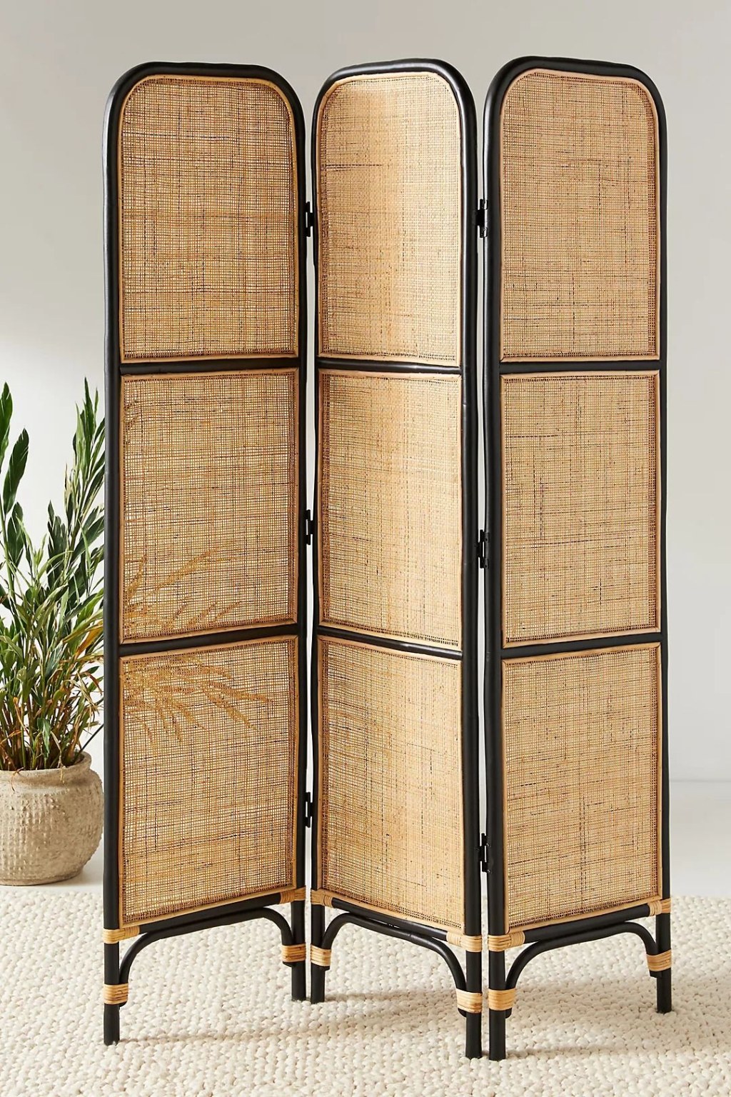 Picture of: Scarlett Rattan Room Divider Screen  Room divider, Room divider